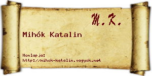 Mihók Katalin névjegykártya
